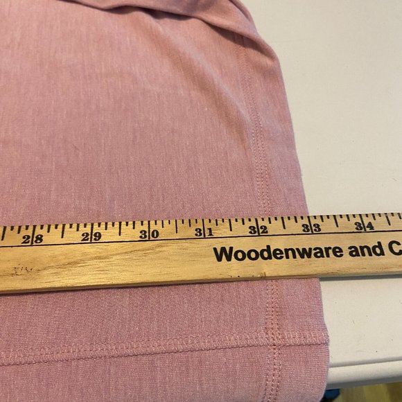 J Jill Fit Women L Cowl Neck Mini Dress Pink Long Sleeve Side Zip Stretch Active - Picture 8 of 9